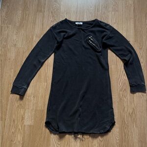 Zara cotton military style dress small